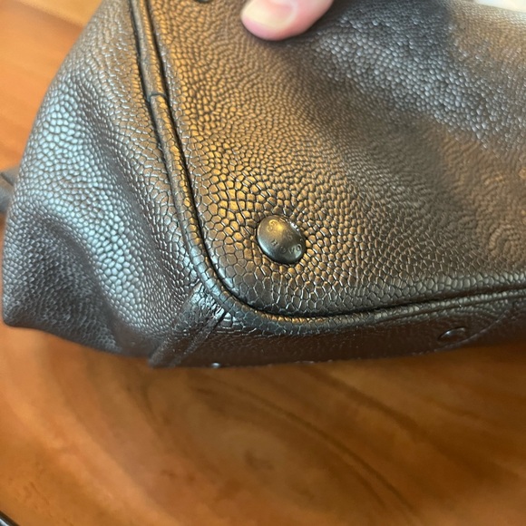 Coach Mickie Pebble Grain Pewter Satchel - Picture 5 of 7